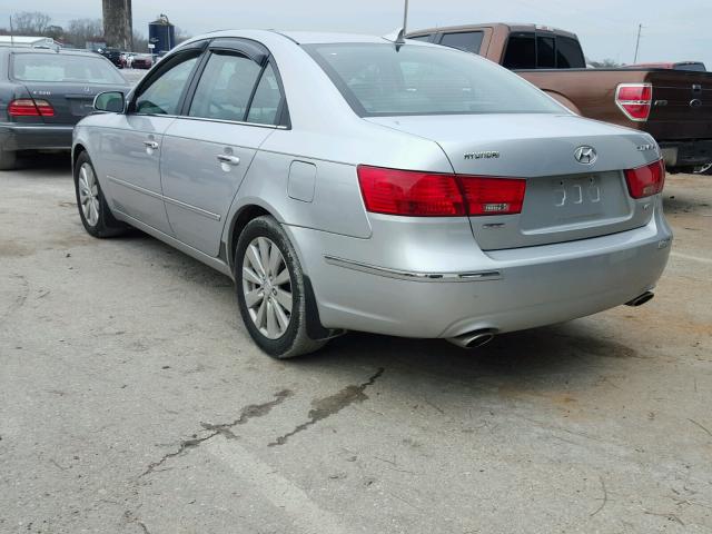 5NPEU46F89H554030 - 2009 HYUNDAI SONATA SE SILVER photo 3