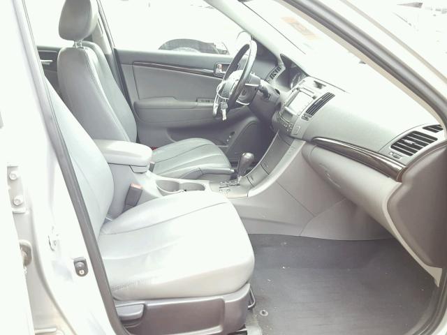 5NPEU46F89H554030 - 2009 HYUNDAI SONATA SE SILVER photo 5