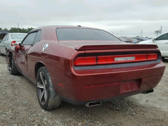 2C3CDYAG9EH225441 - 2014 DODGE CHALLENGER RED photo 3