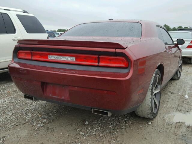 2C3CDYAG9EH225441 - 2014 DODGE CHALLENGER RED photo 4