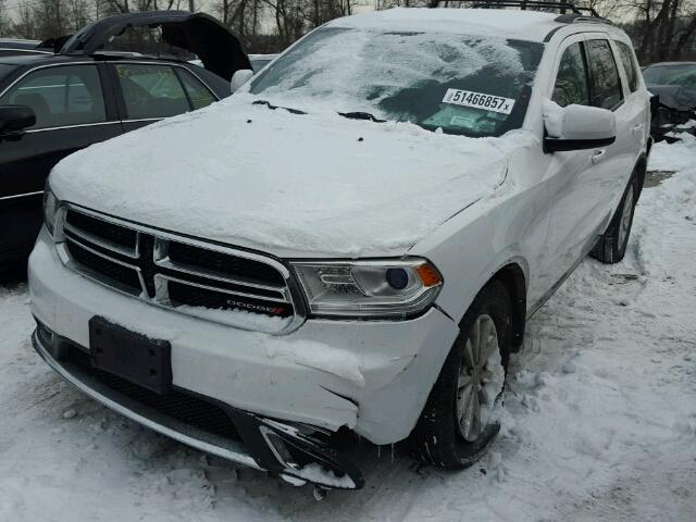 1C4RDJAG6EC980126 - 2014 DODGE DURANGO SX WHITE photo 2