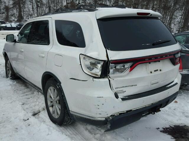 1C4RDJAG6EC980126 - 2014 DODGE DURANGO SX WHITE photo 3