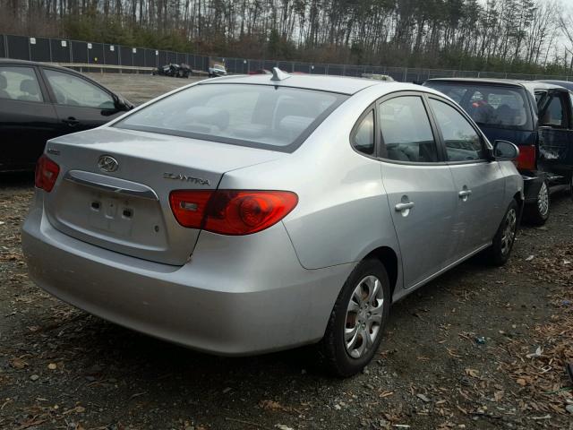 KMHDU4AD3AU140905 - 2010 HYUNDAI ELANTRA BL SILVER photo 4