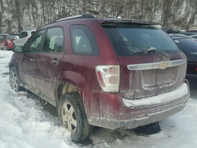 2CNDL13F986063501 - 2008 CHEVROLET EQUINOX LS RED photo 3