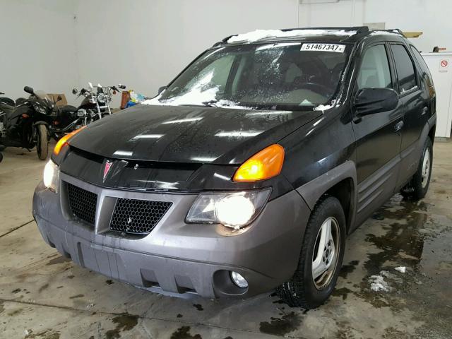 3G7DA03E01S507298 - 2001 PONTIAC AZTEK BLACK photo 2