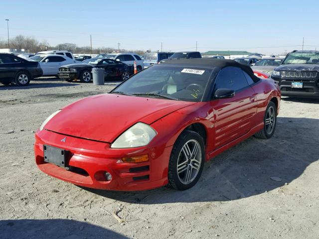 4A3AE75H13E209538 - 2003 MITSUBISHI ECLIPSE SP RED photo 2