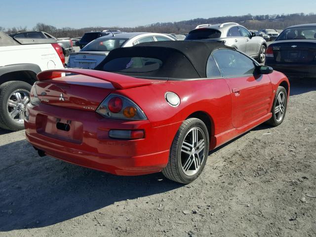 4A3AE75H13E209538 - 2003 MITSUBISHI ECLIPSE SP RED photo 4