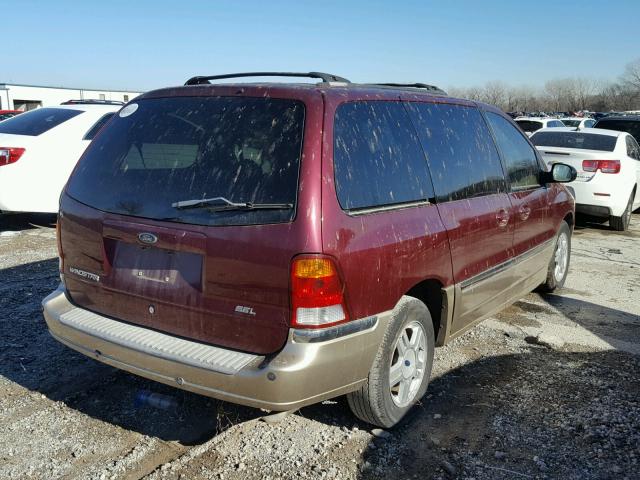 2FMDA53481BB44336 - 2001 FORD WINDSTAR S MAROON photo 4