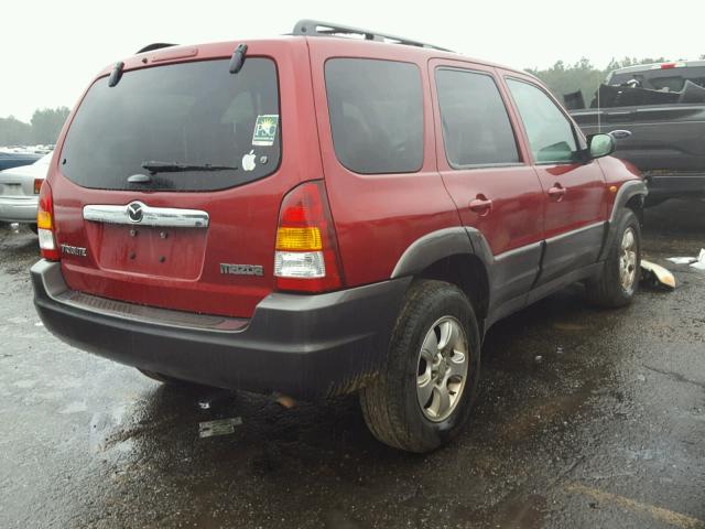 4F2YZ04114KM17889 - 2004 MAZDA TRIBUTE LX RED photo 4