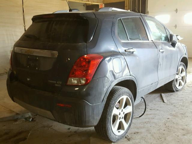 3GNCJRSB8GL188137 - 2016 CHEVROLET TRAX LTZ GRAY photo 4