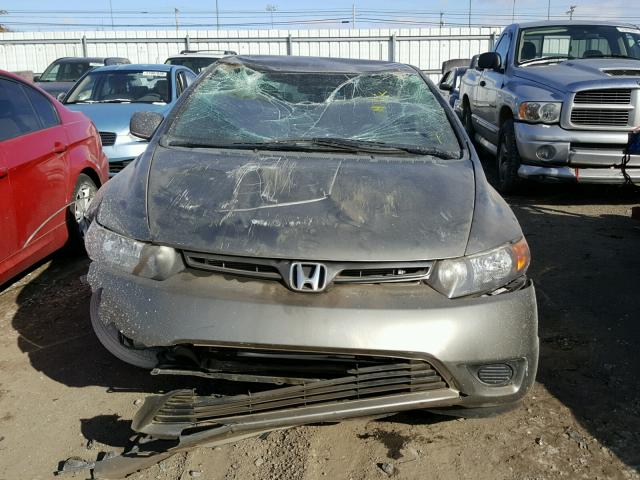 2HGFG11627H566859 - 2007 HONDA CIVIC LX GRAY photo 9