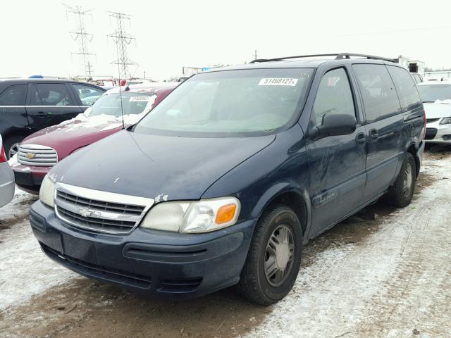 1GNDX03E52D209998 - 2002 CHEVROLET VENTURE BLUE photo 2