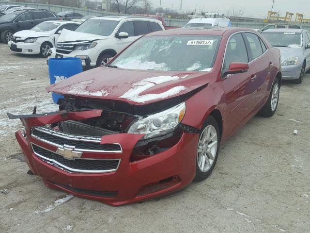 1G11C5SA2DF358002 - 2013 CHEVROLET MALIBU 1LT RED photo 2