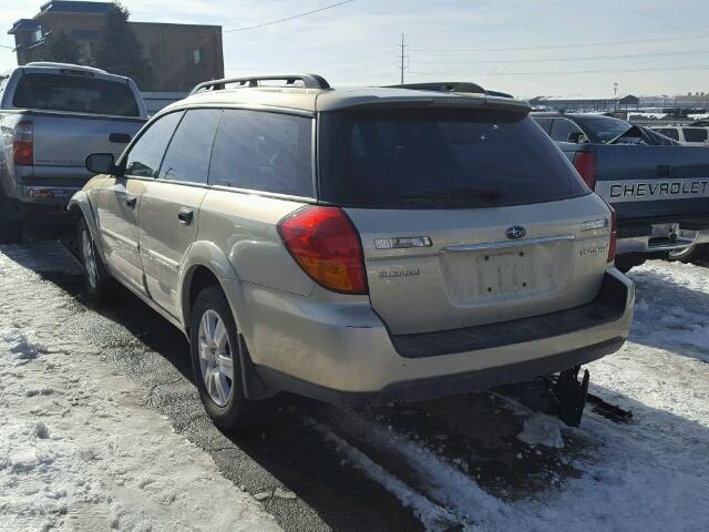 4S4BP61C157310376 - 2005 SUBARU LEGACY OUT TAN photo 3