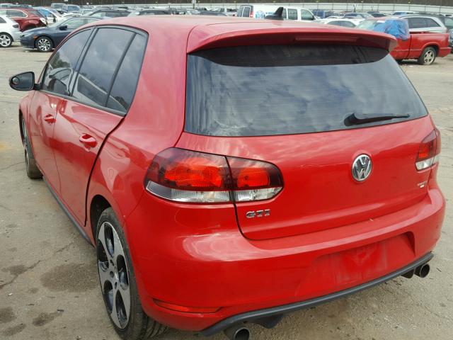 WVWHD7AJXDW077176 - 2013 VOLKSWAGEN GTI RED photo 3