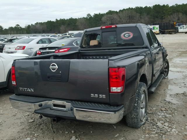 1N6BA06A18N304682 - 2008 NISSAN TITAN XE GRAY photo 4