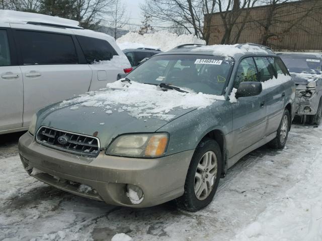 4S3BH675447642711 - 2004 SUBARU LEGACY OUT GREEN photo 2