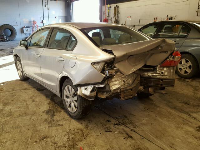 19XFB2F53CE022881 - 2012 HONDA CIVIC LX SILVER photo 3