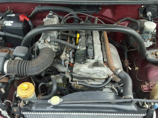 2CNBJ13C426940230 - 2002 CHEVROLET TRACKER BURGUNDY photo 7