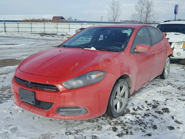 1C3CDFBA8GD609774 - 2016 DODGE DART SXT RED photo 2