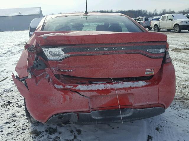 1C3CDFBA8GD609774 - 2016 DODGE DART SXT RED photo 9