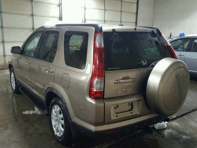 JHLRD78985C032517 - 2005 HONDA CR-V SE TAN photo 3