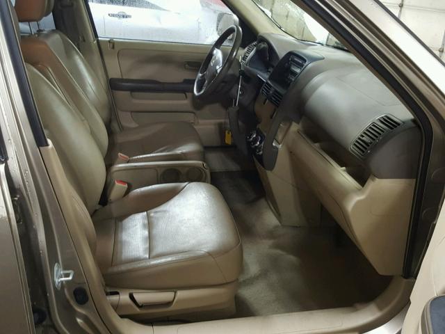 JHLRD78985C032517 - 2005 HONDA CR-V SE TAN photo 5