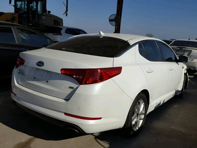 KNAGM4A76B5177841 - 2011 KIA OPTIMA LX WHITE photo 4