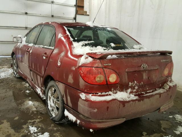 2T1BR32E57C754892 - 2007 TOYOTA COROLLA CE BURGUNDY photo 3