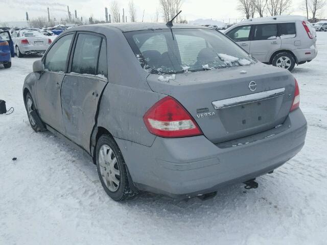 3N1BC11E87L432237 - 2007 NISSAN VERSA S GRAY photo 3