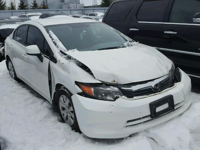 2HGFB2F49CH049323 - 2012 HONDA CIVIC LX WHITE photo 1