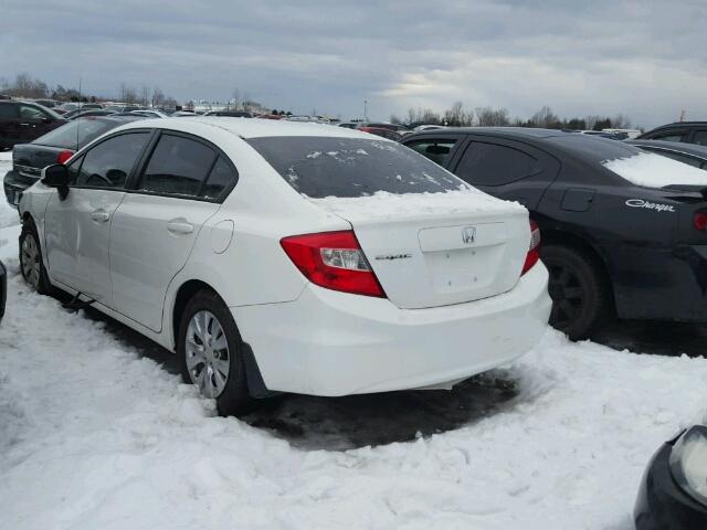 2HGFB2F49CH049323 - 2012 HONDA CIVIC LX WHITE photo 3