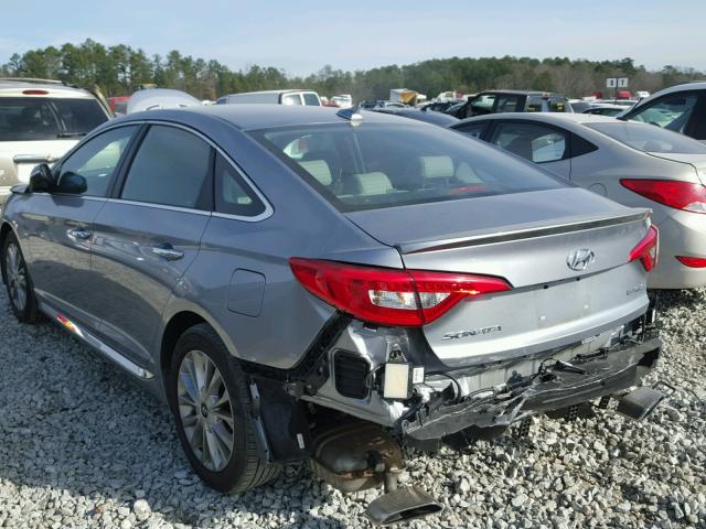 5NPE34AF4FH194180 - 2015 HYUNDAI SONATA SPO GRAY photo 3