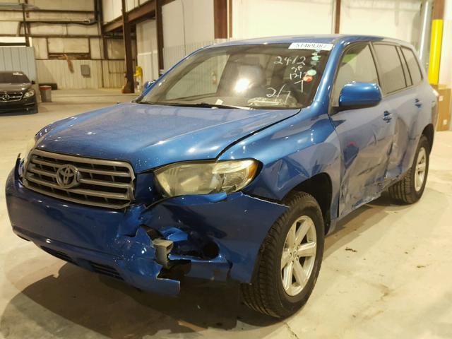 JTEES41A982062412 - 2008 TOYOTA HIGHLANDER BLUE photo 2