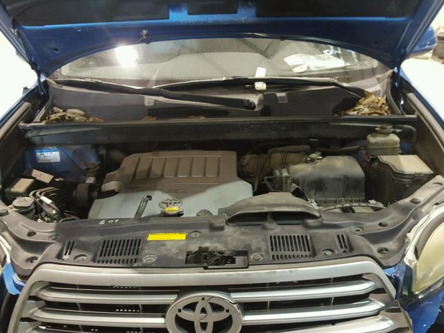 JTEES41A982062412 - 2008 TOYOTA HIGHLANDER BLUE photo 7