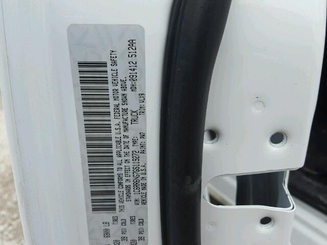 1C6RR6NG7GS119272 - 2016 RAM 1500 LARAM WHITE photo 10