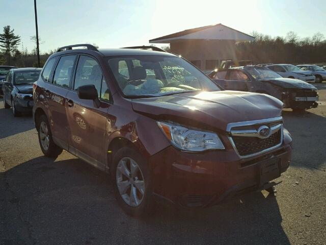 JF2SJABC9GH550474 - 2016 SUBARU FORESTER 2 MAROON photo 1