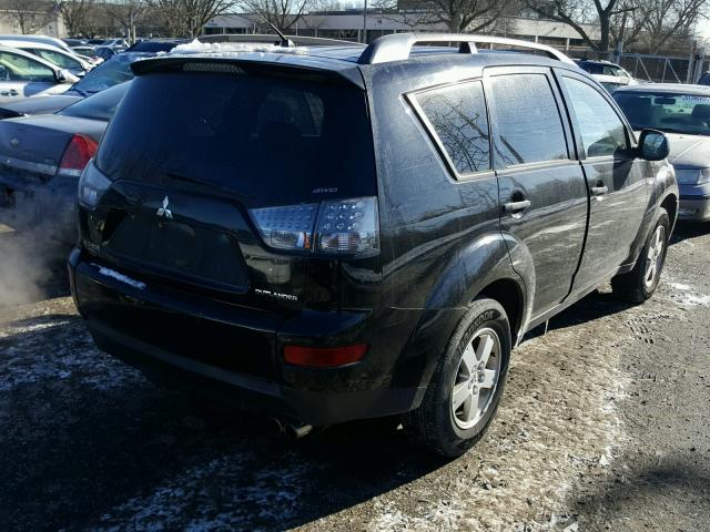 JA4MT31X17Z002555 - 2007 MITSUBISHI OUTLANDER BLACK photo 4