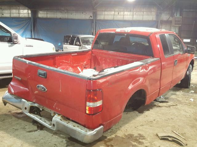 1FTPX14515NA07779 - 2005 FORD F150 RED photo 4