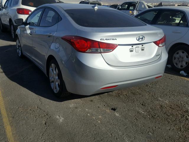 5NPDH4AE9DH179921 - 2013 HYUNDAI ELANTRA GL SILVER photo 3