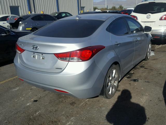 5NPDH4AE9DH179921 - 2013 HYUNDAI ELANTRA GL SILVER photo 4