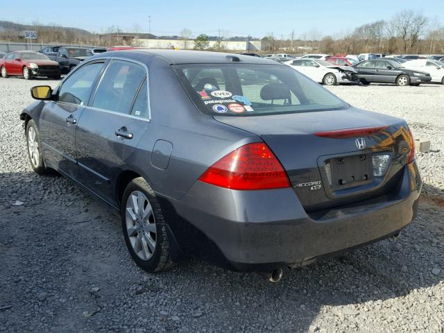 1HGCM66537A103622 - 2007 HONDA ACCORD EX GRAY photo 3