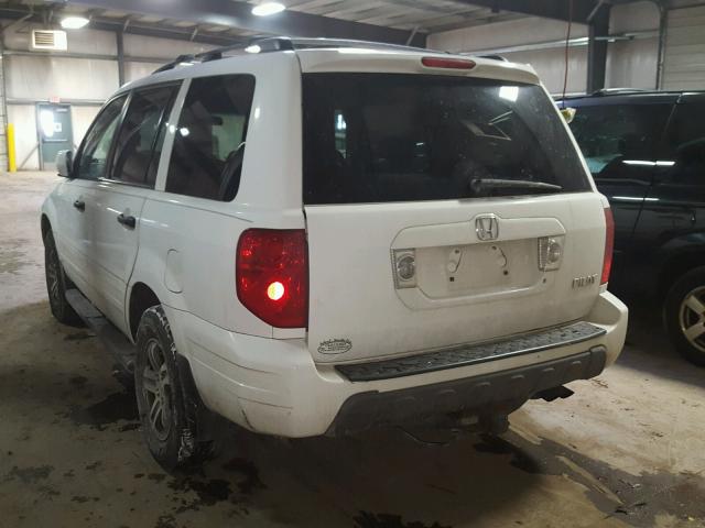 5FNYF18494B002173 - 2004 HONDA PILOT EX WHITE photo 3