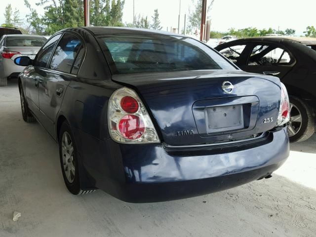 1N4AL11D25N446461 - 2005 NISSAN ALTIMA S BLUE photo 3