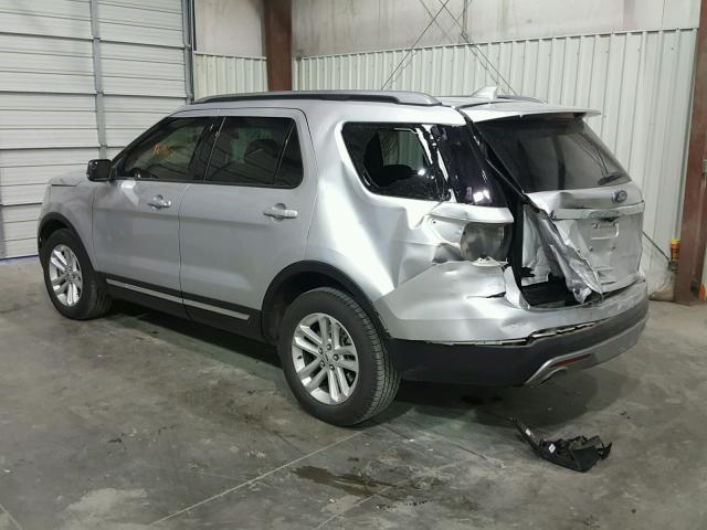 1FM5K7D89HGB78416 - 2017 FORD EXPLORER X SILVER photo 3