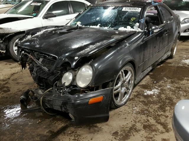 WDBLJ70G42F194708 - 2002 MERCEDES-BENZ CLK 430 BLACK photo 2