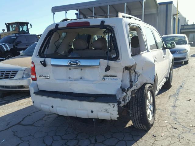 1FMCU49389KC10218 - 2009 FORD ESCAPE HYB WHITE photo 9