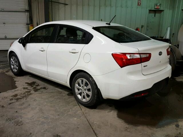 KNADM4A34D6120955 - 2013 KIA RIO LX WHITE photo 3