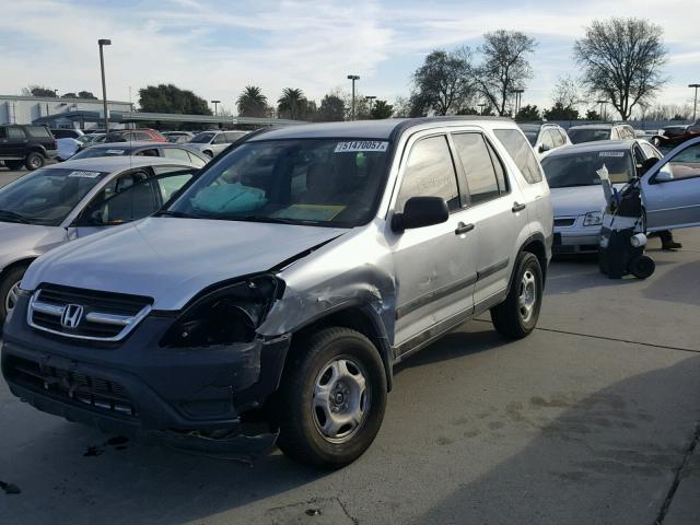 JHLRD68554C017348 - 2004 HONDA CR-V LX SILVER photo 2