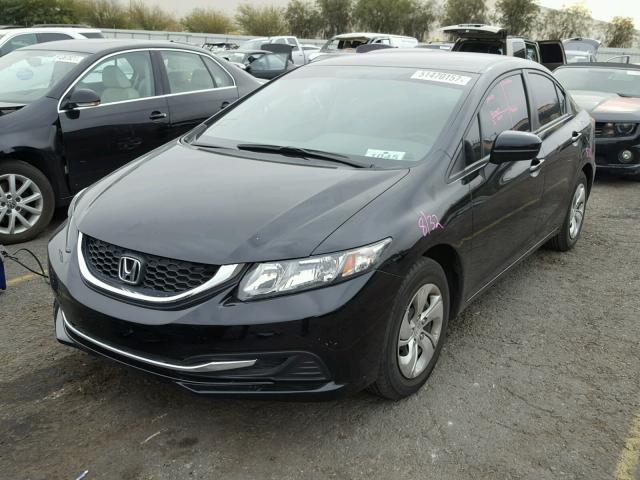 19XFB2F59EE023455 - 2014 HONDA CIVIC LX BLACK photo 2